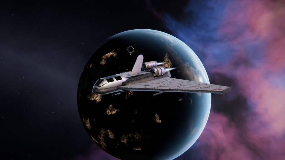Harpia, caça T5 da Strand Aeroespacial, captura do jogo